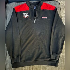 Men’s Southern Tide XL quarter Zip Pullover - GA Bulldog Patch added